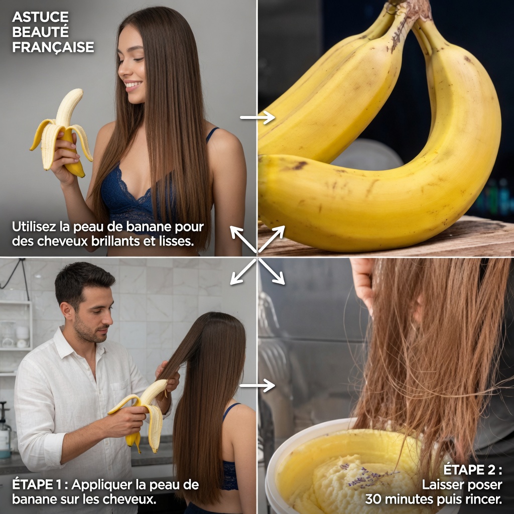 Libérez le pouvoir caché des peaux de banane pour des cheveux naturellement plus sains, plus forts et plus brillants