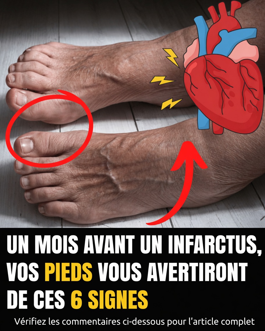 Un mois avant une crise cardiaque, vos pieds vous donneront ces 6 avertissements silencieux
