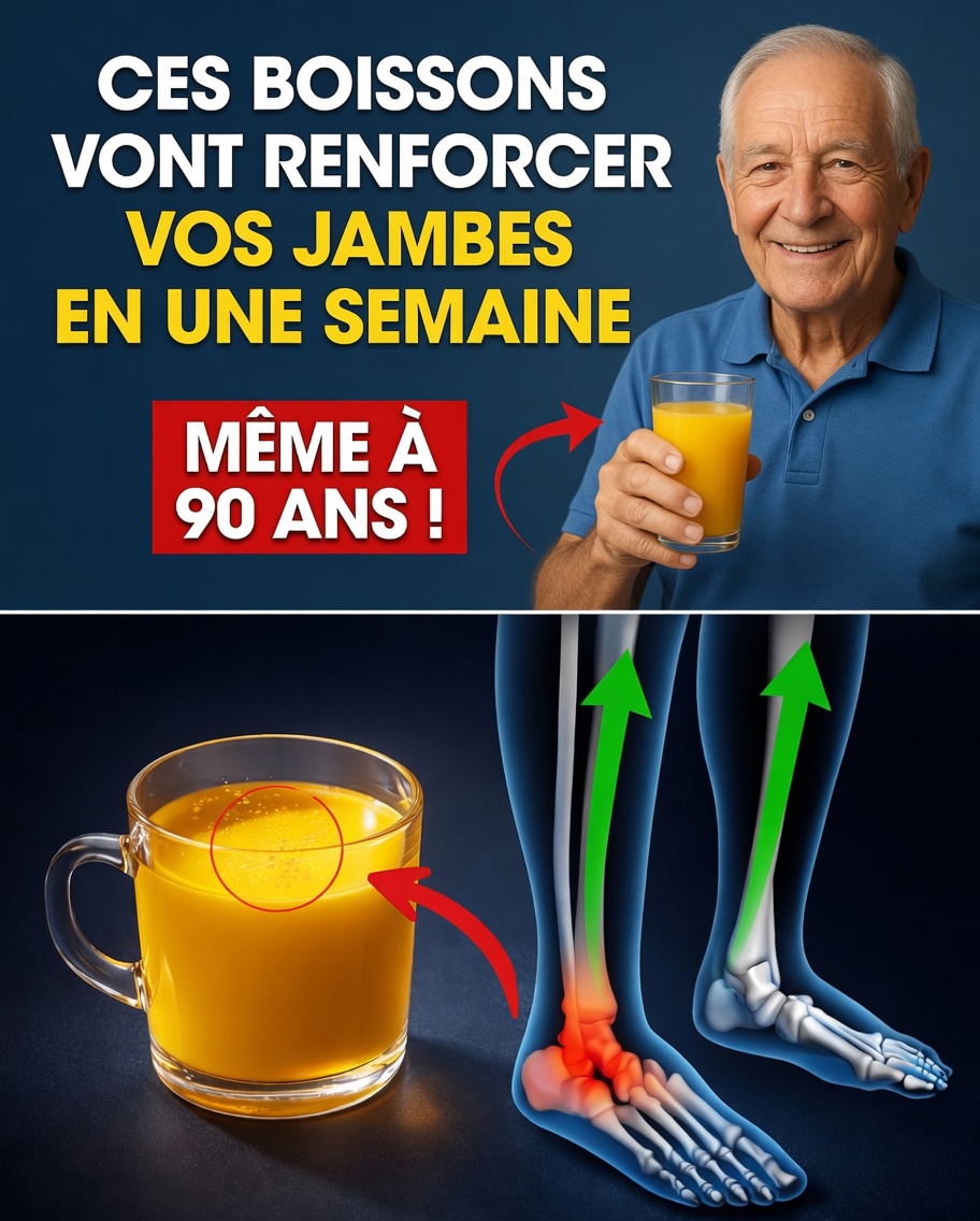Pourquoi les jambes s’affaiblissent-elles souvent en premier chez les seniors et comment certaines boissons peuvent-elles aider à soutenir leur force ?
