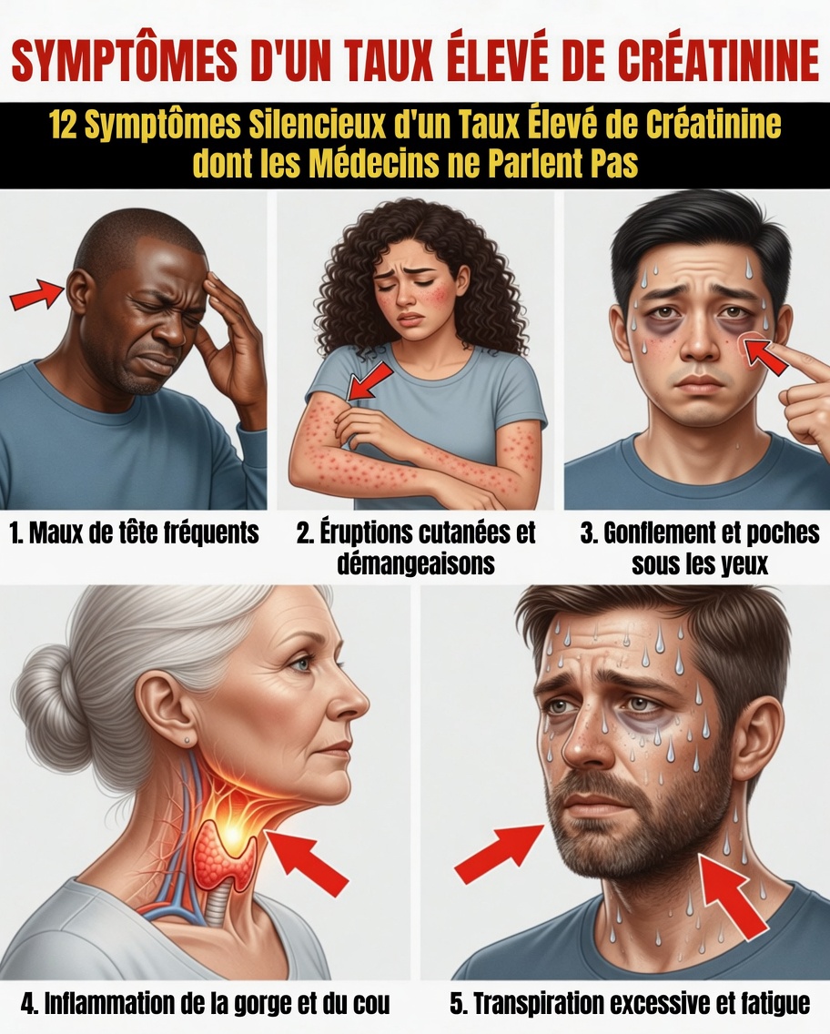 Découvrir 12 signes subtils pouvant indiquer des taux élevés de créatinine et d’éventuels problèmes de santé rénale