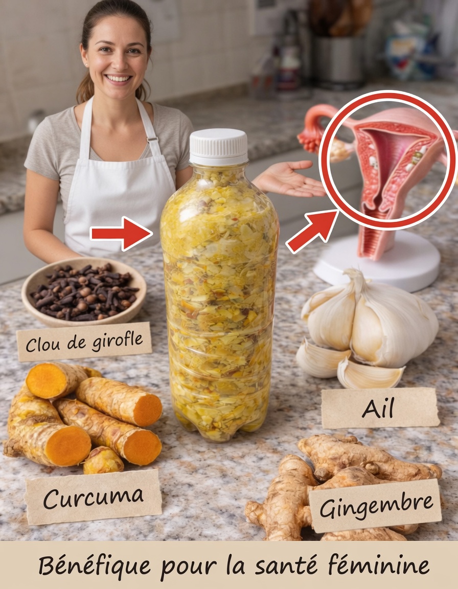 Une infusion naturelle que vous n’avez peut-être pas encore essayée : eau à l’ail, au gingembre, au curcuma et aux clous de girofle pour soutenir le bien-être au quotidien