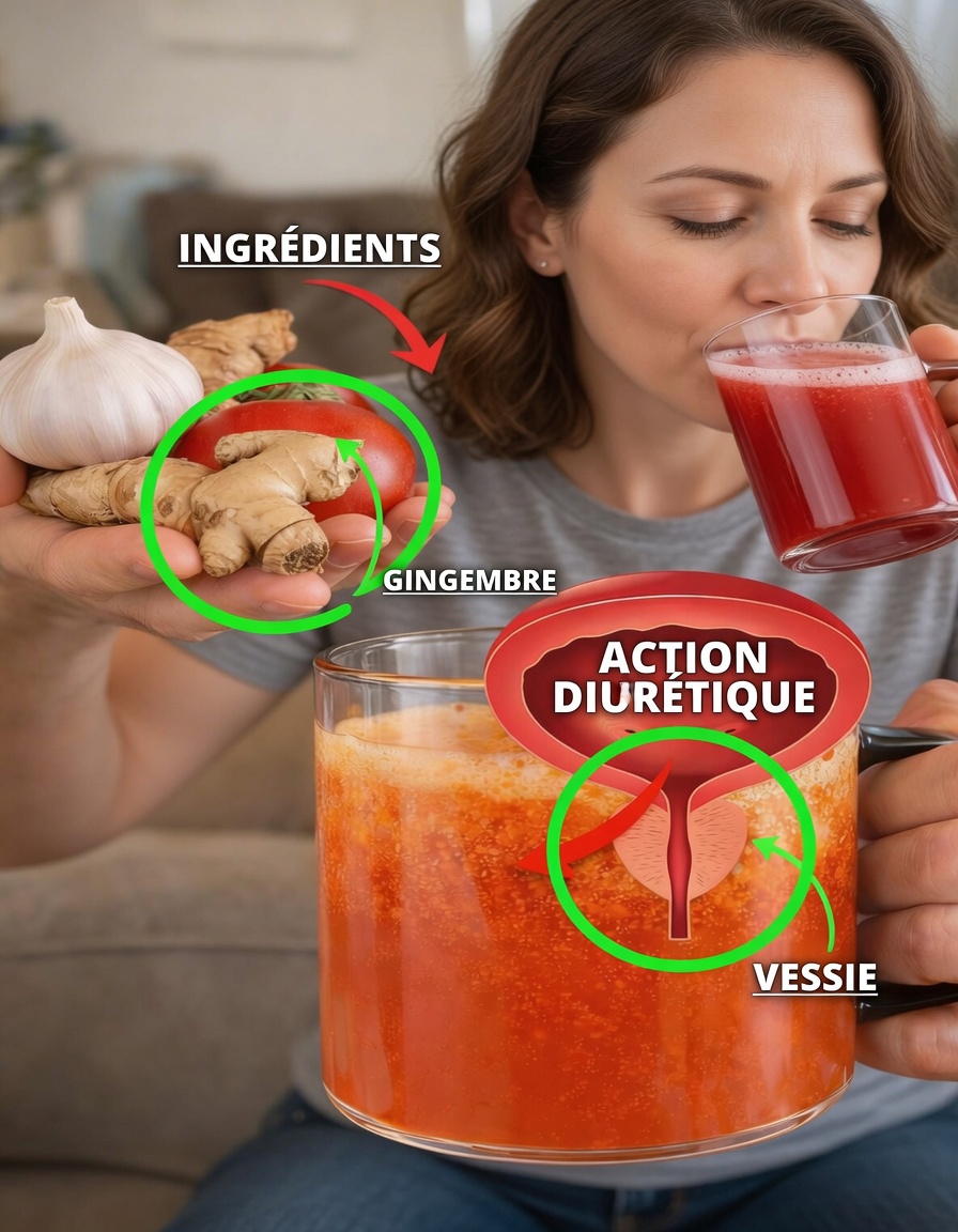 Boisson à la tomate, au gingembre et à l’ail : une simple habitude matinale pour le bien-être au quotidien