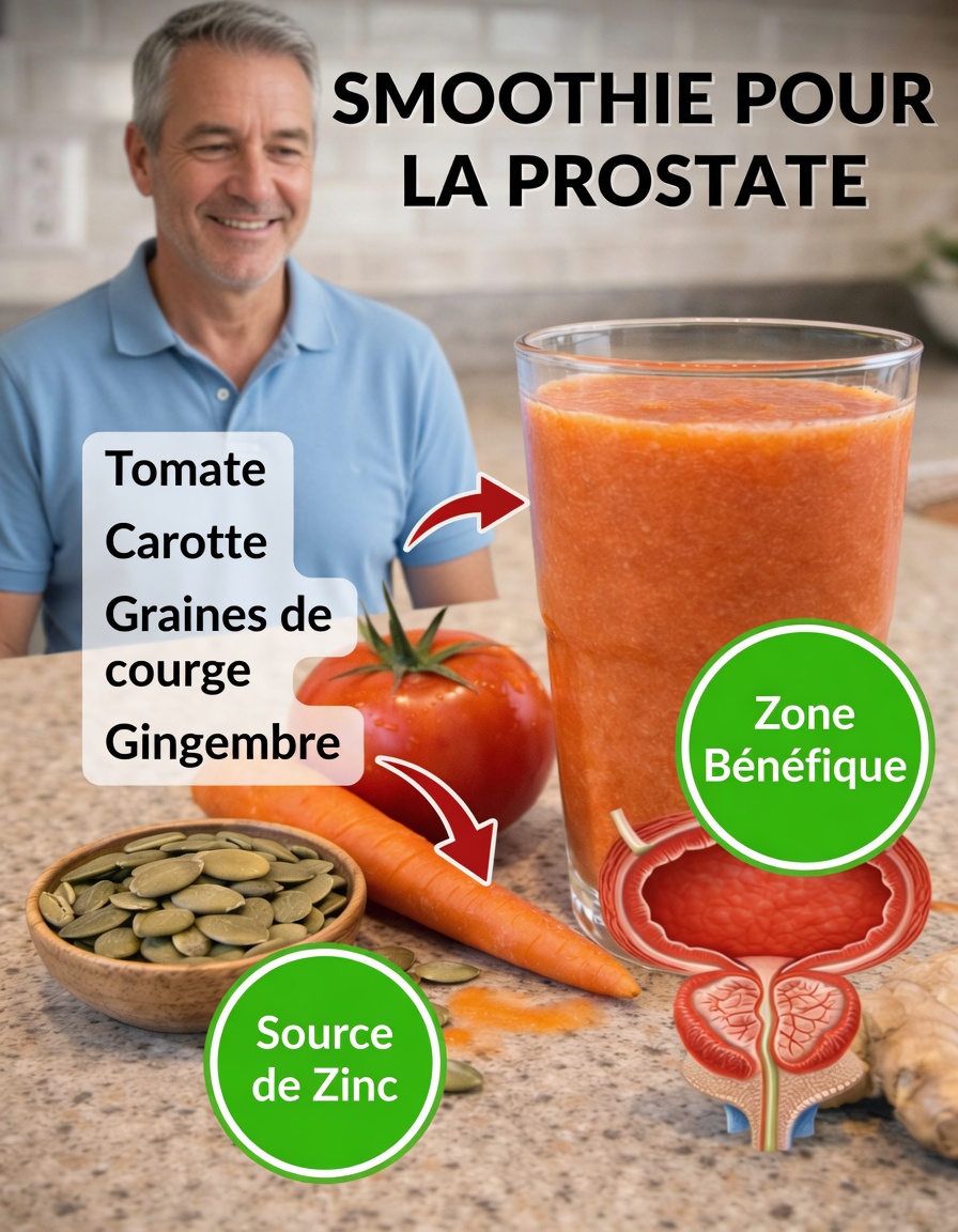 Boostez naturellement la santé de la prostate : recette facile de smoothie tomate et carotte pour le bien-être quotidien