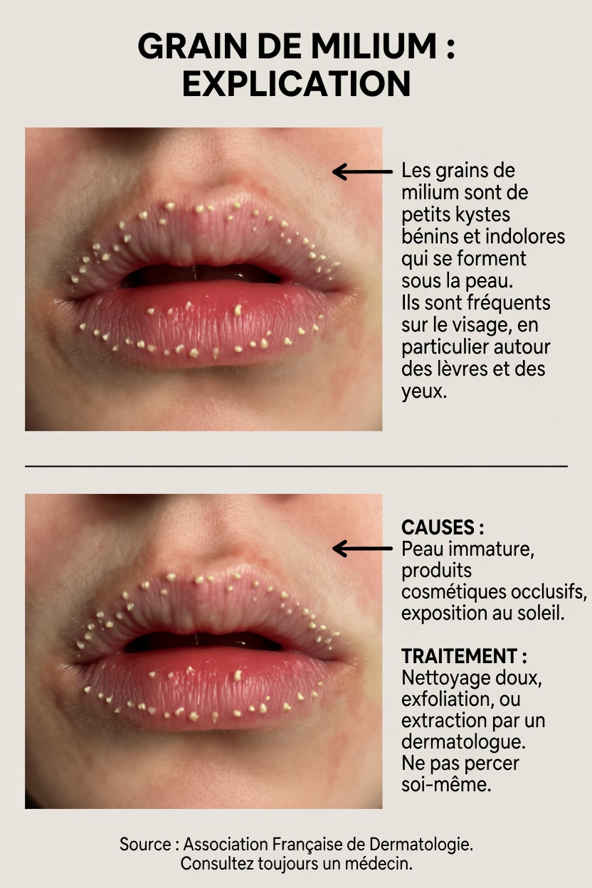 Grains de Fordyce sur les lèvres : ce que signifient vraiment ces petits points jaunes ou blancs et pourquoi ils sont normaux