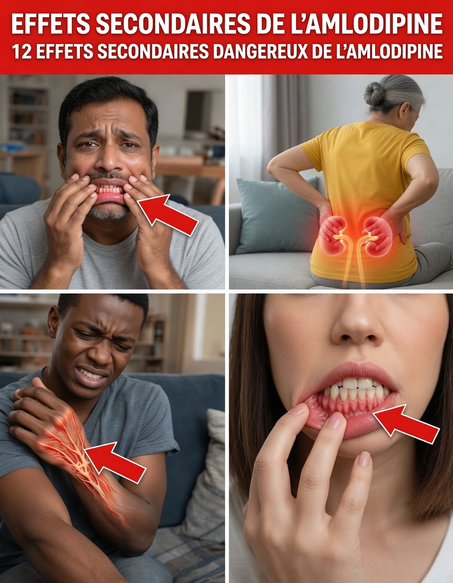 12 effets secondaires de l’amlodipine à connaître et quand consulter un médecin