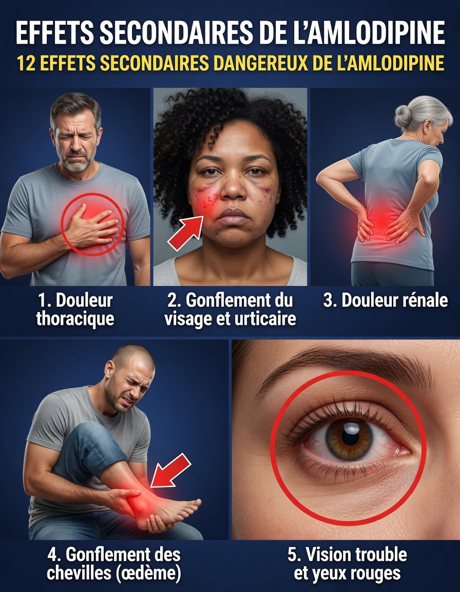 12 effets secondaires importants de l’amlodipine dont vous devriez être conscient (et quand demander de l’aide)