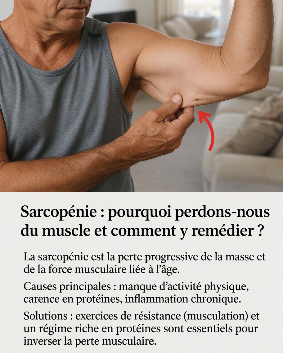 Sarcopénie : comprendre la perte musculaire après 50 ans et des moyens simples de rester fort
