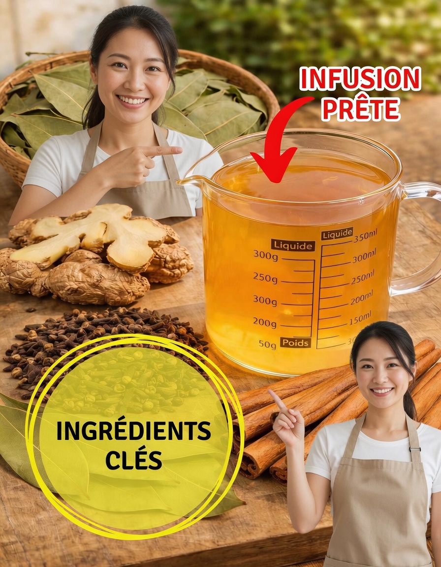 Découvrez les bienfaits apaisants du thé au gingembre, au laurier, à la cannelle et au clou de girofle