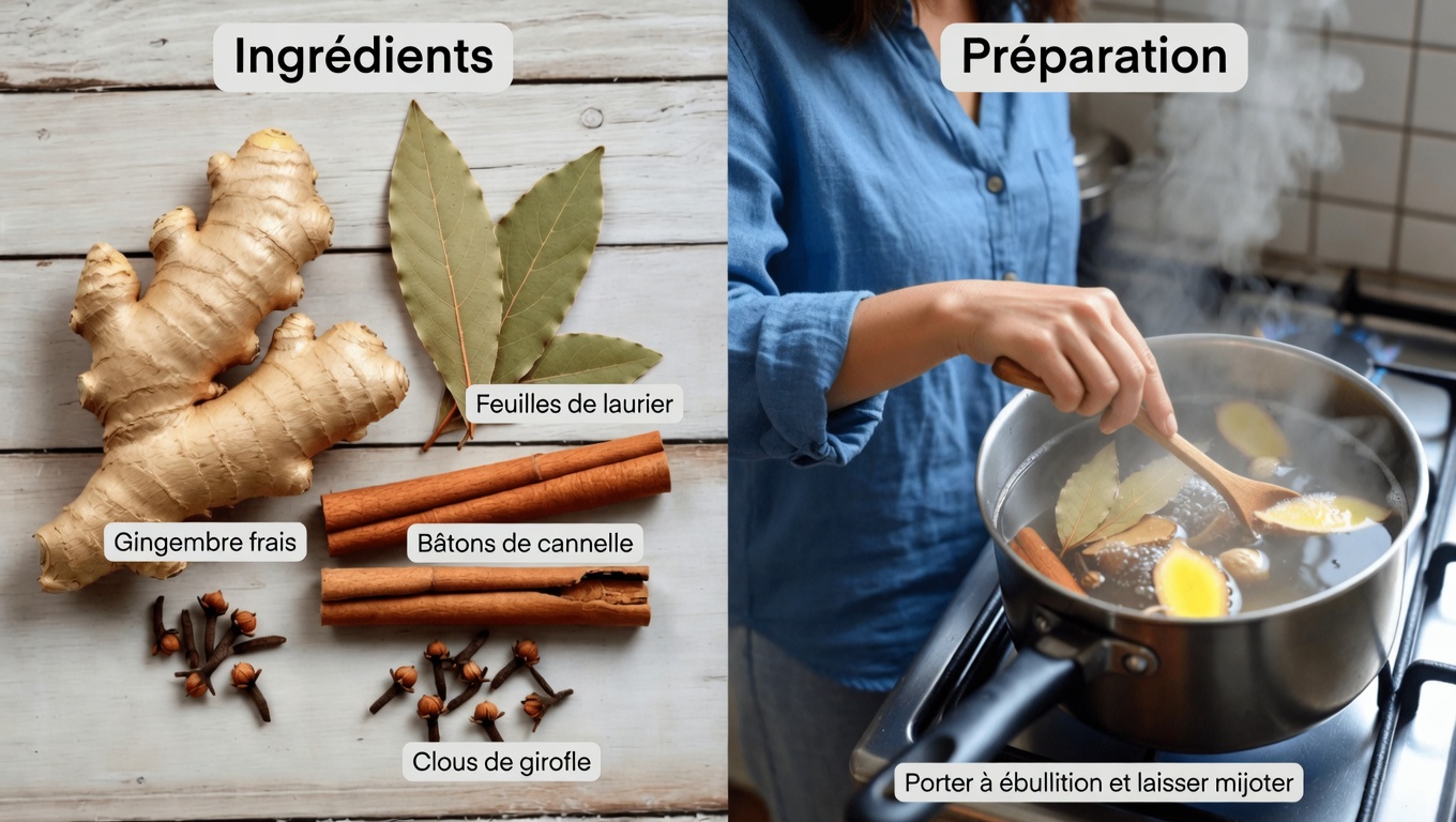 Découvrez les bienfaits apaisants du thé au gingembre, au laurier, à la cannelle et au clou de girofle