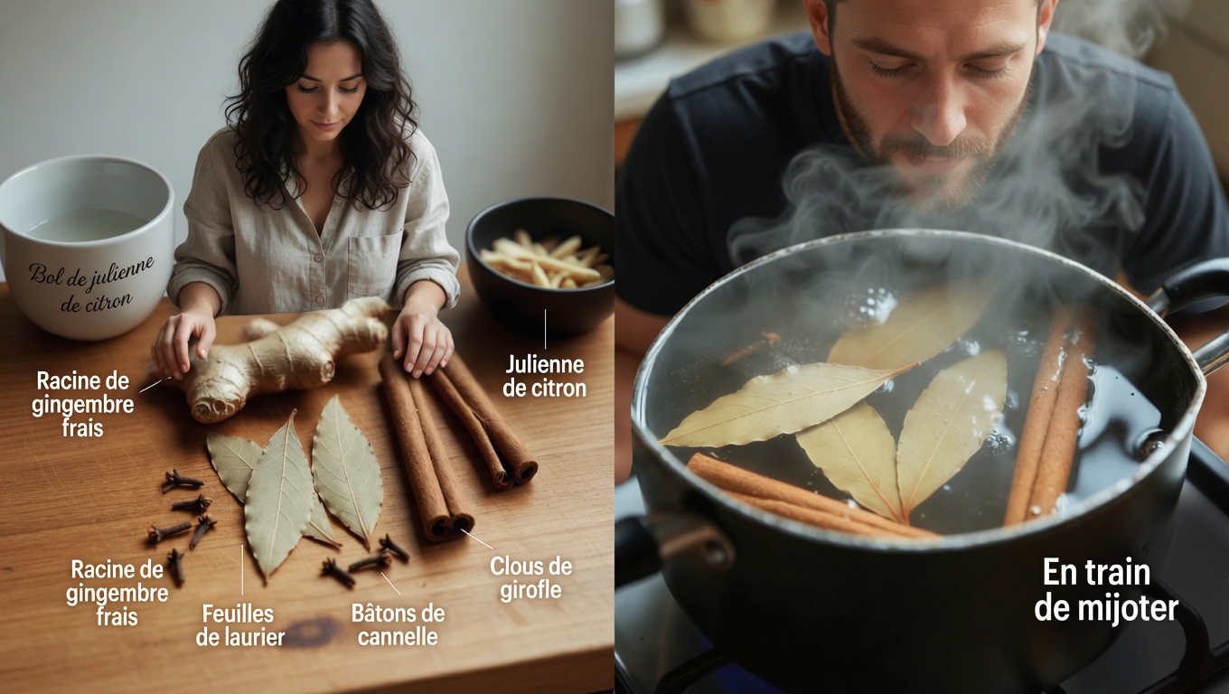 Découvrez les bienfaits apaisants du thé au gingembre, au laurier, à la cannelle et au clou de girofle