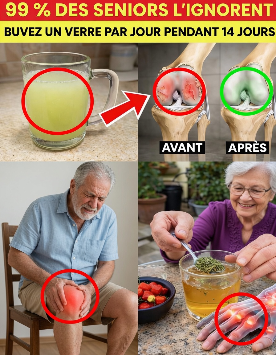 Le soulagement de la douleur au genou commence avec cette boisson matinale simple pour seniors