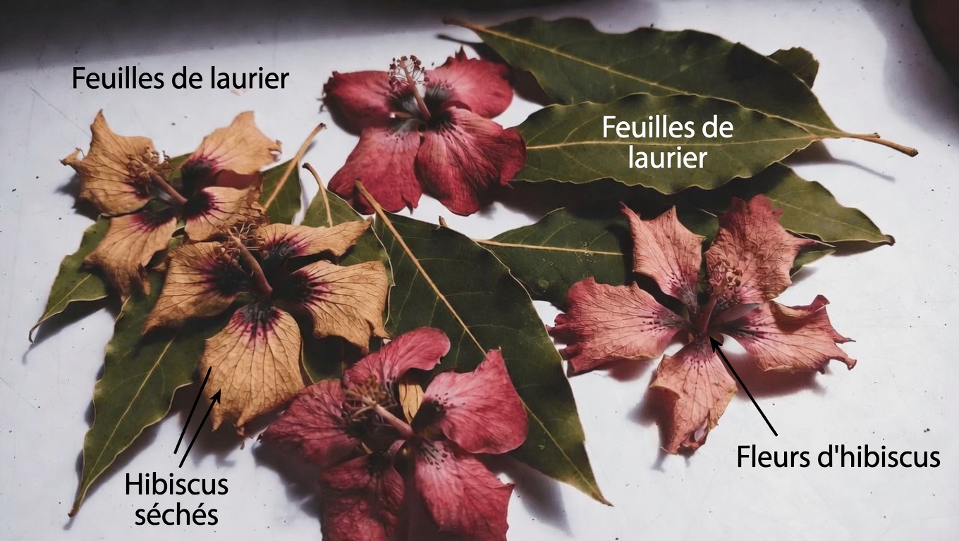 Gingembre, feuilles de laurier et hibiscus : une boisson aux plantes rafraîchissante pour le bien-être au quotidien