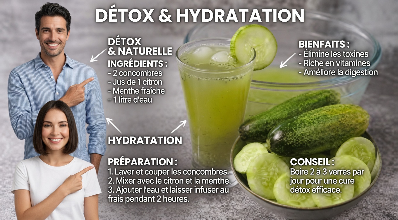 Jus vert concombre et citron vert : une façon rafraîchissante de booster l’hydratation et de soutenir le bien-être au quotidien