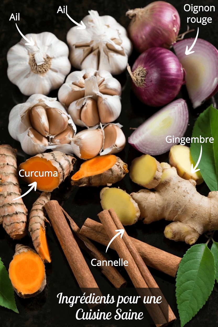 Commencez votre journée en pleine forme et terminez-la dans le calme : un simple rituel de tisane du matin et d’après-dîner à base d’ail, de curcuma, d’oignon, de gingembre, de cannelle et de feuilles de goyave