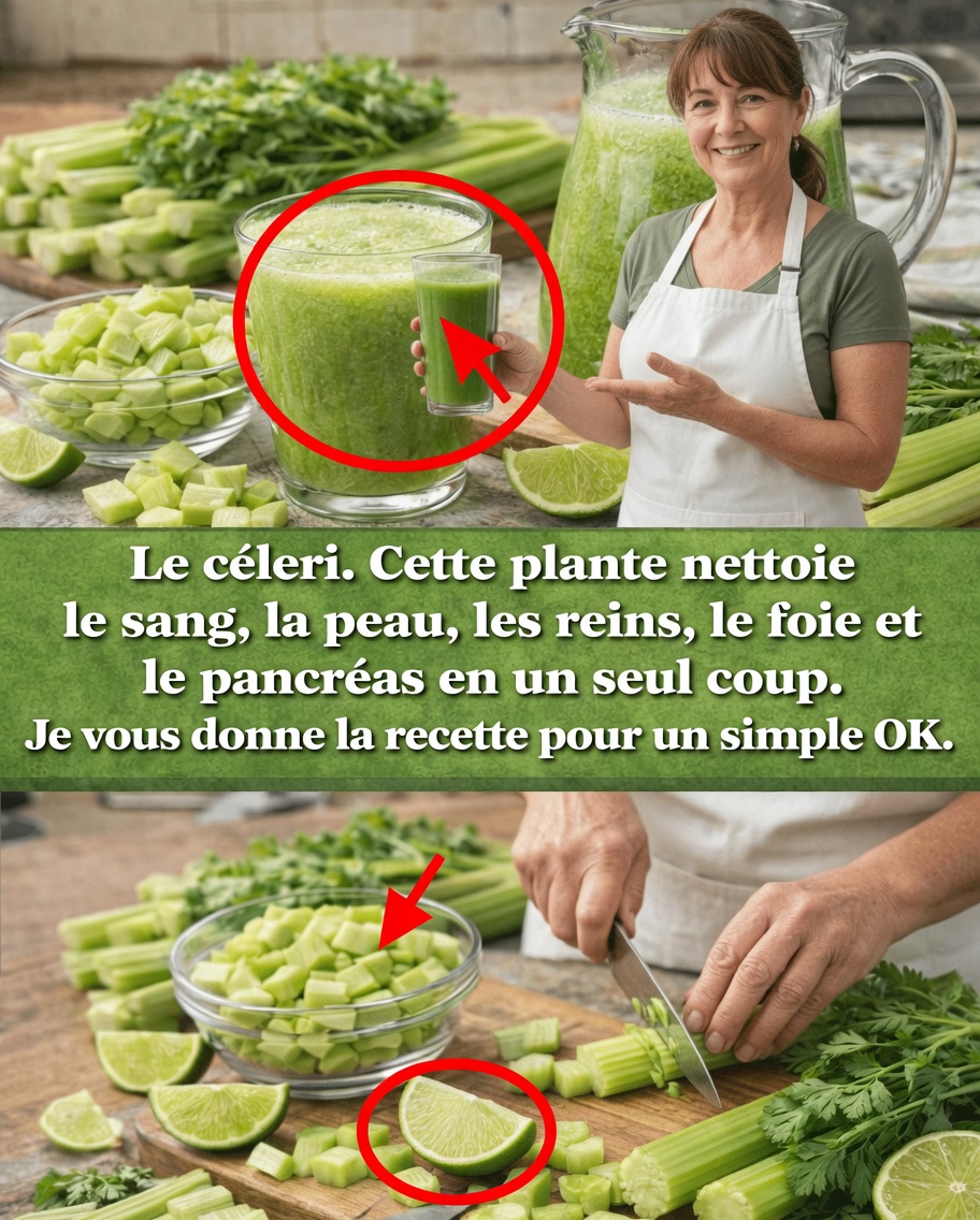 Rafraîchissez votre journée avec un jus vert de céleri, persil et citron vert : une habitude matinale simple pour se sentir plus léger