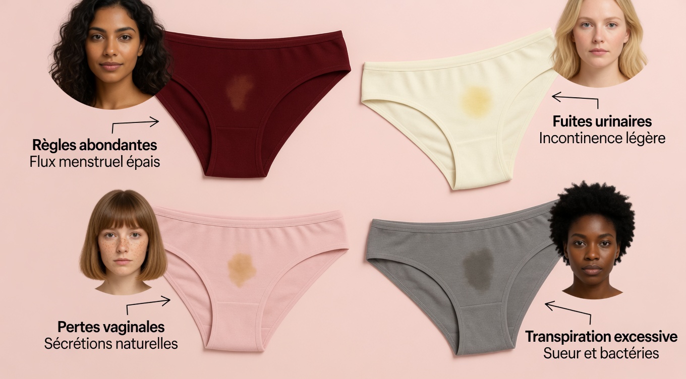 Pourquoi vos sous-vêtements ont ces taches « décolorées » — et pourquoi c’est en réalité un bon signe