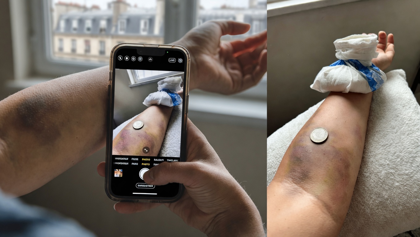 Des ecchymoses violet foncé continuent d’apparaître sur mes bras – que puis-je faire en attendant de consulter un médecin ?