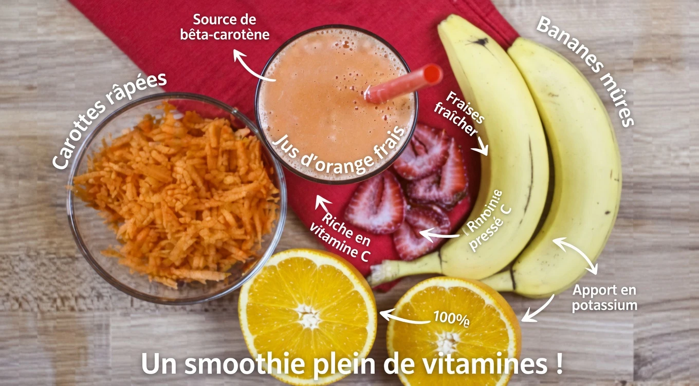 Libérez la puissance d’un simple smoothie : comment l’orange, la carotte et la banane peuvent soutenir naturellement votre vision