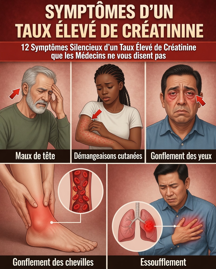 12 signes subtils d’un taux de créatinine élevé pouvant indiquer des problèmes rénaux précoces