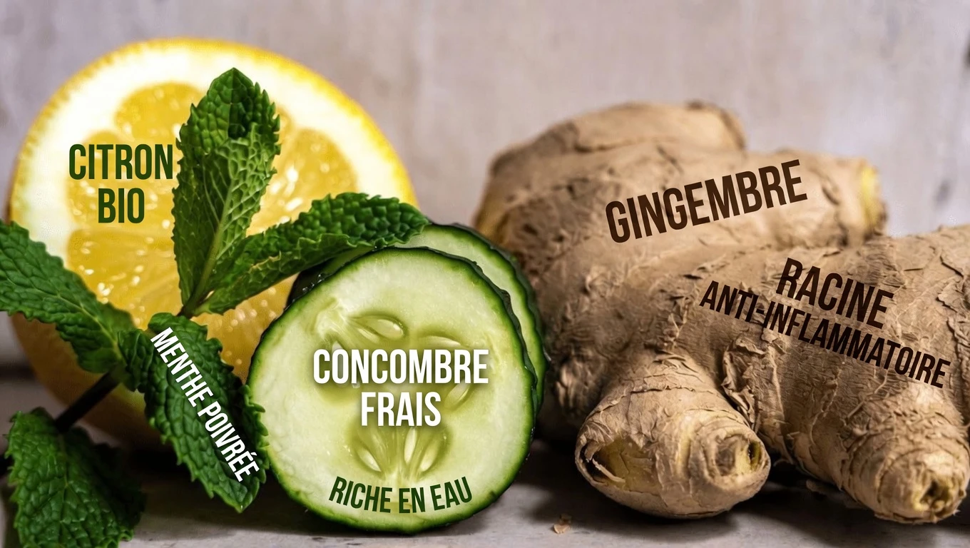 9 raisons puissantes de boire de l’eau citronnée au concombre, au gingembre et à la menthe chaque jour