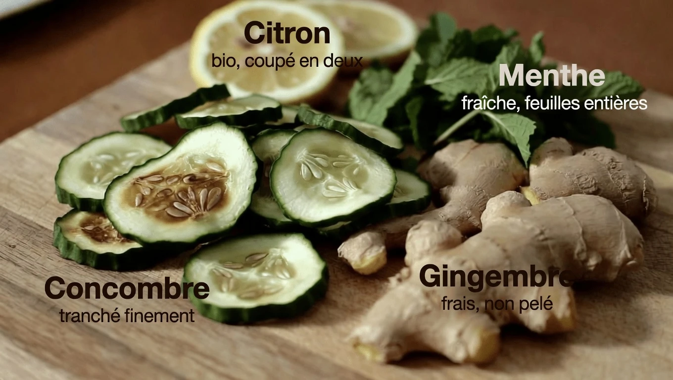 9 raisons puissantes de boire de l’eau citronnée au concombre, au gingembre et à la menthe chaque jour