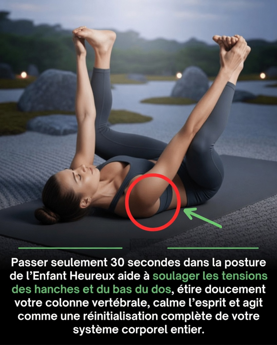 Découvrez comment seulement 30 secondes en posture du bébé heureux peuvent vous aider à vous sentir plus détendu et plus souple