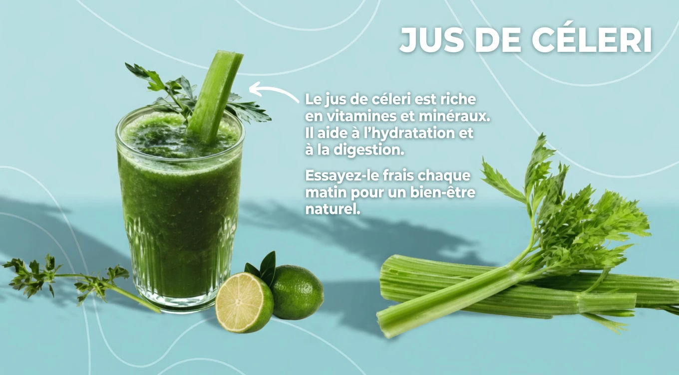 Le jus de céleri est-il une habitude quotidienne simple qui vaut la peine d’être ajoutée à votre routine pour une meilleure hydratation et un meilleur apport en nutriments ?