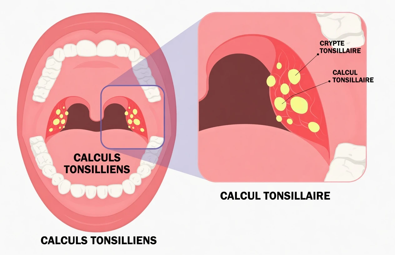 Que sont ces « pierres » blanches malodorantes dans votre bouche qui provoquent une haleine épouvantable ? La vérité sur les calculs amygdaliens
