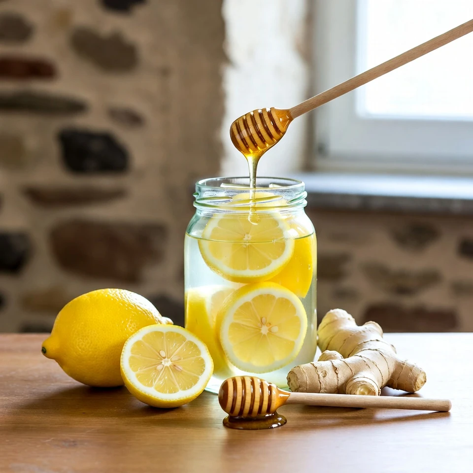 Découvrez une infusion maison simple au citron, au gingembre et au miel pour soutenir votre routine quotidienne de bien-être oculaire