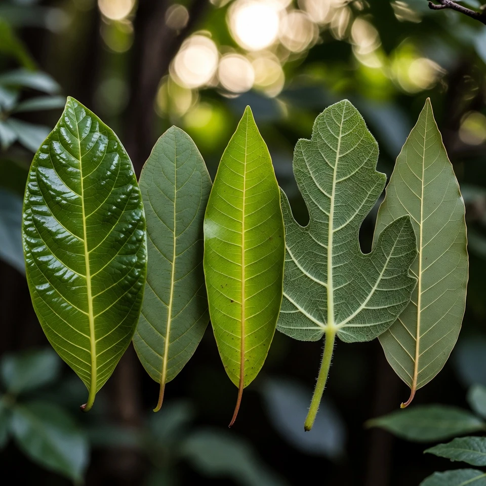 Explorer le potentiel de cinq feuilles courantes pour soutenir le bien-être général : goyavier, avocatier, manguier, figuier et laurier
